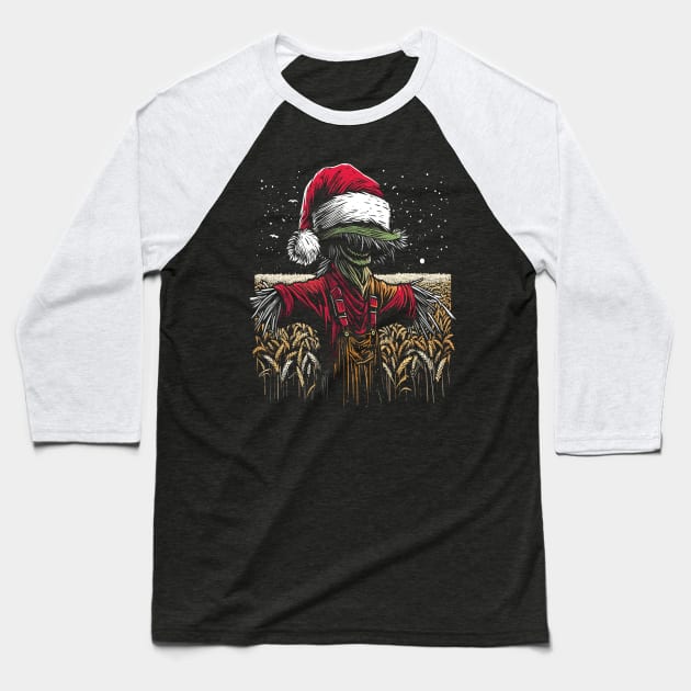 Scarecrow Santa Hat Baseball T-Shirt by podtuts